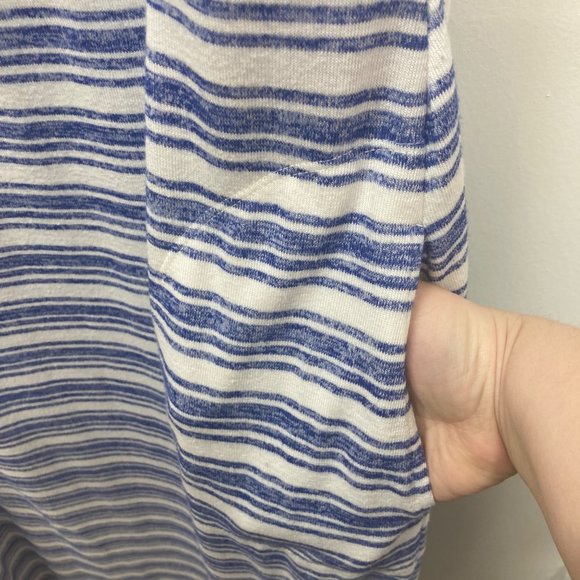 Talbots blue white striped nautical maxi dress XL - Picture 8 of 10